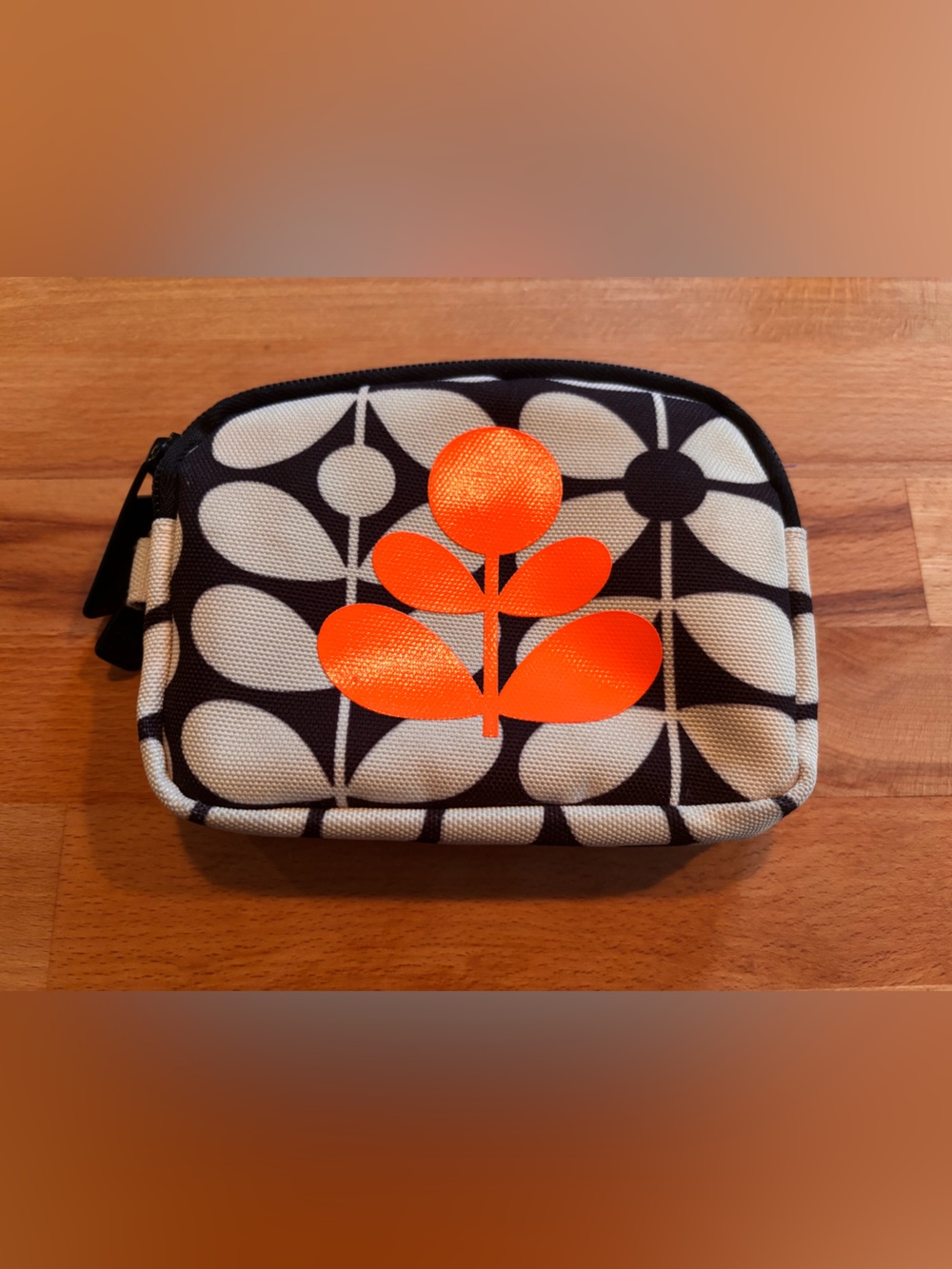 Orla Kiely Black & Cream Pattern Pouch